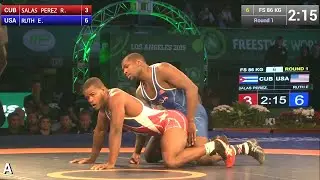 BEST MATCH OF DAY 1 -- Round 1 FS - 86 kg: Ed RUTH (USA) df. Reineris SALAS PEREZ (CUB), 22-13