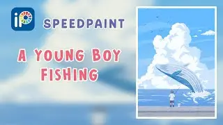 Nature and Nostalgia | speedpaint of A Young Boy Fishing