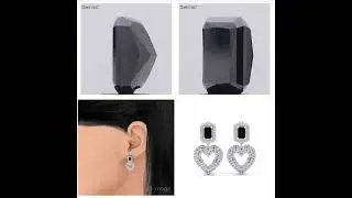 Black diamond earrings#blackdiamond
