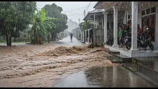 The Biggest Rainstorm in History in Red Soil Village | Rainstorm and Big Thunder Sounds for Sleep