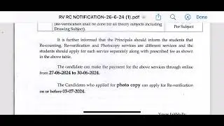 Diploma RV,RC Photocopy notification released