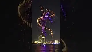 Drone Show at Dubai Marina... What a breathtaking view!
