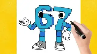 How to draw 67 Brainrot from Roblox Steal a Brainrot | Easy step-by-step tutorial 