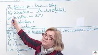 cours de français 5ème année primaire le féminin des noms en teur - eur