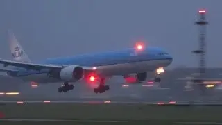 Storm op schiphol afgebroken landingen 1 toestel 2 X KL0705 uit Buenos Aires