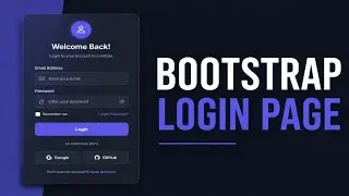 Build a Modern Login Page with Bootstrap 5 | Responsive Login Form UI Design