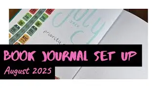 August 2025 Reading Journal/Bujo Set Up | Summery Travel Vibes | Artist's Loft Dot Grid