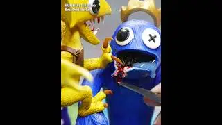 Diorama of Realistic Rainbow Friends BOSS BATTLE (Blue vs Yellow) Polymer Clay