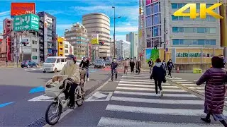 【4K/60fps】Tokyo Japan - Bright Winter Morning Walking Tour