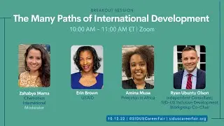 SID-US Career Fair Panel: The Many Paths of International Development, October 12, 2022