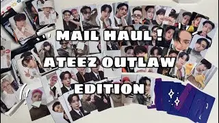 kpop mail haul | pobs, photocards + signed album!! ateez outlaw edition ✰
