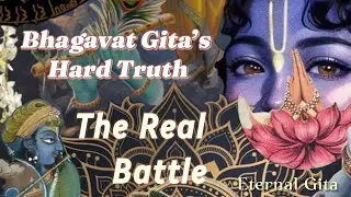 The Real Battle | Inner War, Eternal Victory ✨️ | Bhagavad Gita's lesson 🪷🦚 #bhagavadgita #krishna