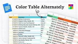 How to add alternating colors to a table in google docs
