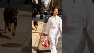 Doberman Tries to Steal Meat &mdash; But the Kung Fu Girl Isn&rsquo;t Having It! #fight #kungfu #funny