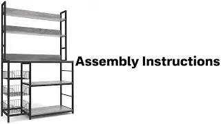 Kitchen Bakers Rack with Baskets Assembly Instruction-ZW003