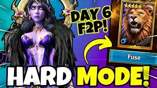 HARD MODE - F2P NEW Account FUSION CHALLENGE Day 6!!! [Raid: Shadow Legends]