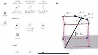 Menyelesaikan Soal Jarak Titik ke Garis di Kubus 3D | GeoGebra