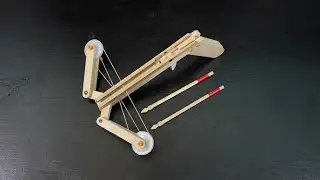 DIY Mini Handheld Crossbow Made from Popsicle Sticks - DIY Curious