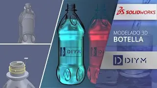 Tutorial paso a paso - SolidWorks: Botella/Bottle #design #3dmodeling #cad