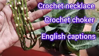 Easy to make Crochet choker, Crochet necklace for beginners, Thread jewelry, Crochet jewelry,