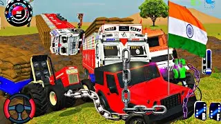 Live Indian Truck Stuck on sea and Tractor and Thar Dj Rescued the truck DJ from sea #tractor #07