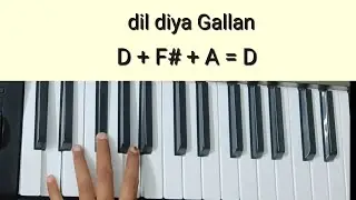 Dil Diya Gallan Tutorial (Chords+Melody) | Tiger Zinda Hai | keyboard