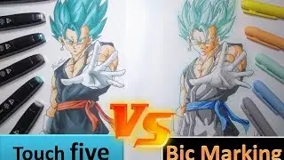 todos mis materiales para dibujar y Marcadores TOUCHFIVE vs BIC MARKING