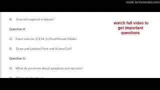 9th Class Biology Important Questions Guess paper 2020