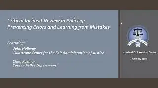Critical Incident Review in Policing:  Preventing Errors and Learning from Mistakes (June 23, 2020)