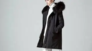 2017 FW just ARTICO BIG pastel fur winter down coat