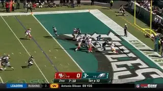 Jalen Hurts beautiful pass to Quez Watkins | Week 2 49ers VS Eagles