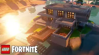 How to build a house with a pool in Lego Fortnite | Full tutorial step by step