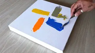 Painting Without Planning / Textured Abstract Painting / Acrylic Painting Technique 