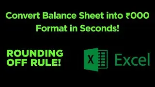 Convert Balance Sheet Figures into Thousands separated by commas in Excel#ExcelTips #BalanceSheet