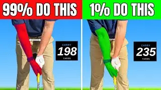 STOP SWINGING HARD! TUCK Your RIGHT Arm and HIT it FURTHER Than EVER with DRIVER!!
