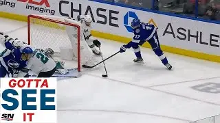 GOTTA SEE IT: James Reimer Dives Across Crease To Rob Alex Killorn On Wraparound