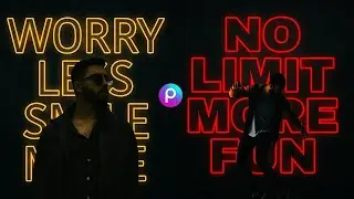 🔥 Poster Editing Tutorial | Neon Text Effect | Picsart Editing