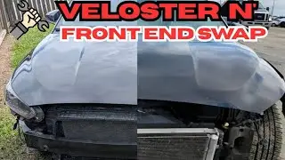 Veloster N Front End Swap! Fixing Damage & Getting Ready for Paint