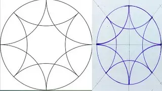 Reflected Arcs Of 2 Circles in a Circle || Hand made Design