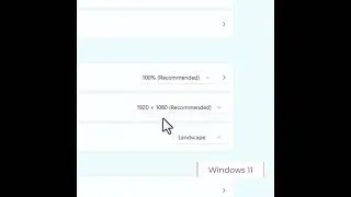 Настройки разрешения экрана Windows 11