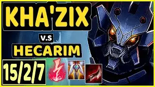 KEIO (KHA'ZIX) vs HECARIM - 15/2/7 KDA JUNGLE CHALLENGER GAMEPLAY - BR
