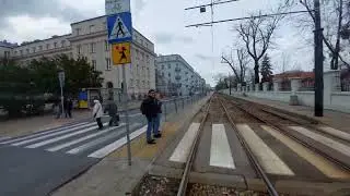 Tramwaj 14 Warszawa, Banacha - Metro Wilanowska, Warsaw, Poland. 4K