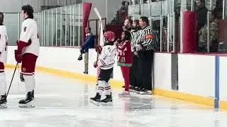 DL Lakers boys hockey, National Anthem by 11 yr old Athena. 