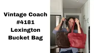 Винтажная сумка-ведро Coach #4181 Lexington Bucket Bag Talk и минималистичная линейка Lexington