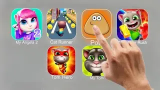 My Angela 2, Cat Runner, Pou, Tom Time Rush, Tom Hero, My Tom.