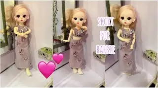DIY-bow skirt set🎀for doll |Lavender bloom doll dress|Kiran'sDoll | hand made dress