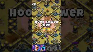 I Used ONE SUPER YETI &ndash; The Hook Tower Did the Rest 💀 | Clash of Clans | r great #coc #shorts