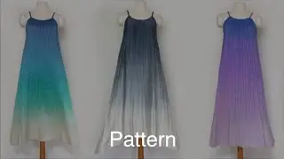 A-line 드레스 1부. Making a A-line dress1. #fashion #artwear  #artfabric #handdyed #easysewing #pleats