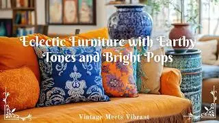 Vintage Meets Vibrant: Eclectic Furniture with Earthy Tones and Bright Pops