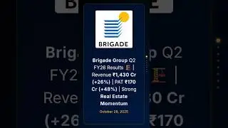 Результаты Brigade Group за 2 квартал 2026 финансового года | Выручка 1430 крор рупий (+26%) | На...